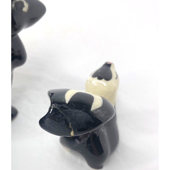 Vintage, Glazed , Skunks, Minature, Parents, baby,Ceramic - Picture 7 of 14